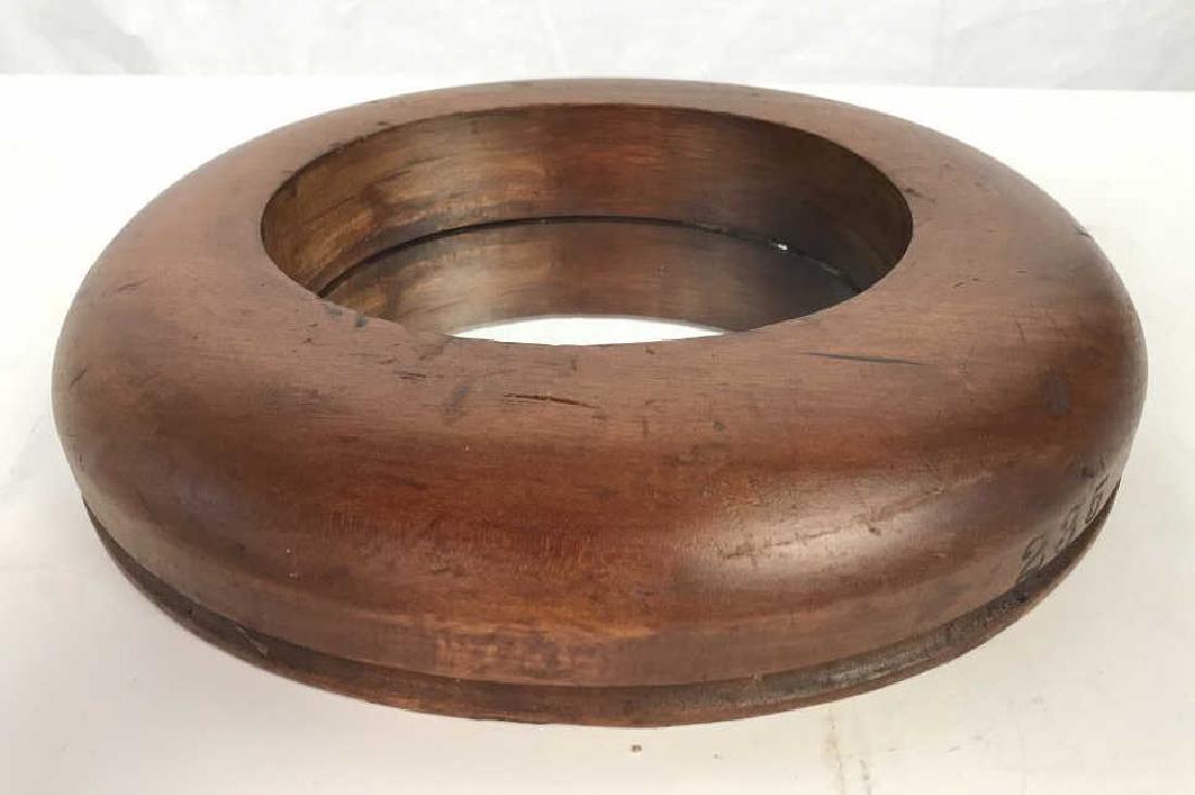 Antique Carved Numbered Mirror, initialed SJC, (1 of 9)