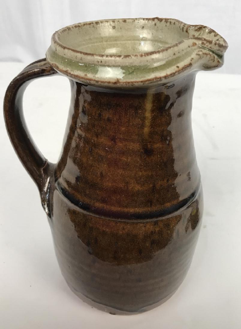 Arts and Crafts Glazed Pottery Pitcher (1 of 9)