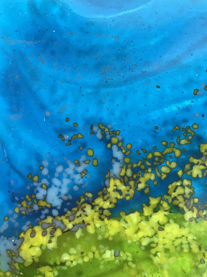 Blue Green Art Glass Dish (1 of 6)