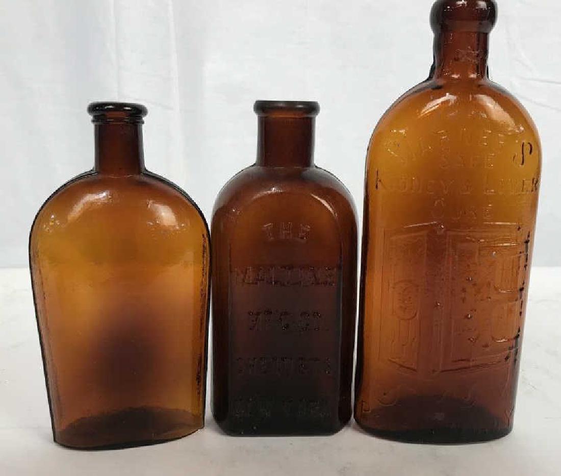 Group 3 Vintage Amber Glass Apothecary Bottles (1 of 12)