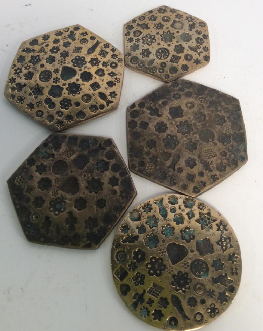 Group Lot of Brass Chinese Weights (1 of 8)