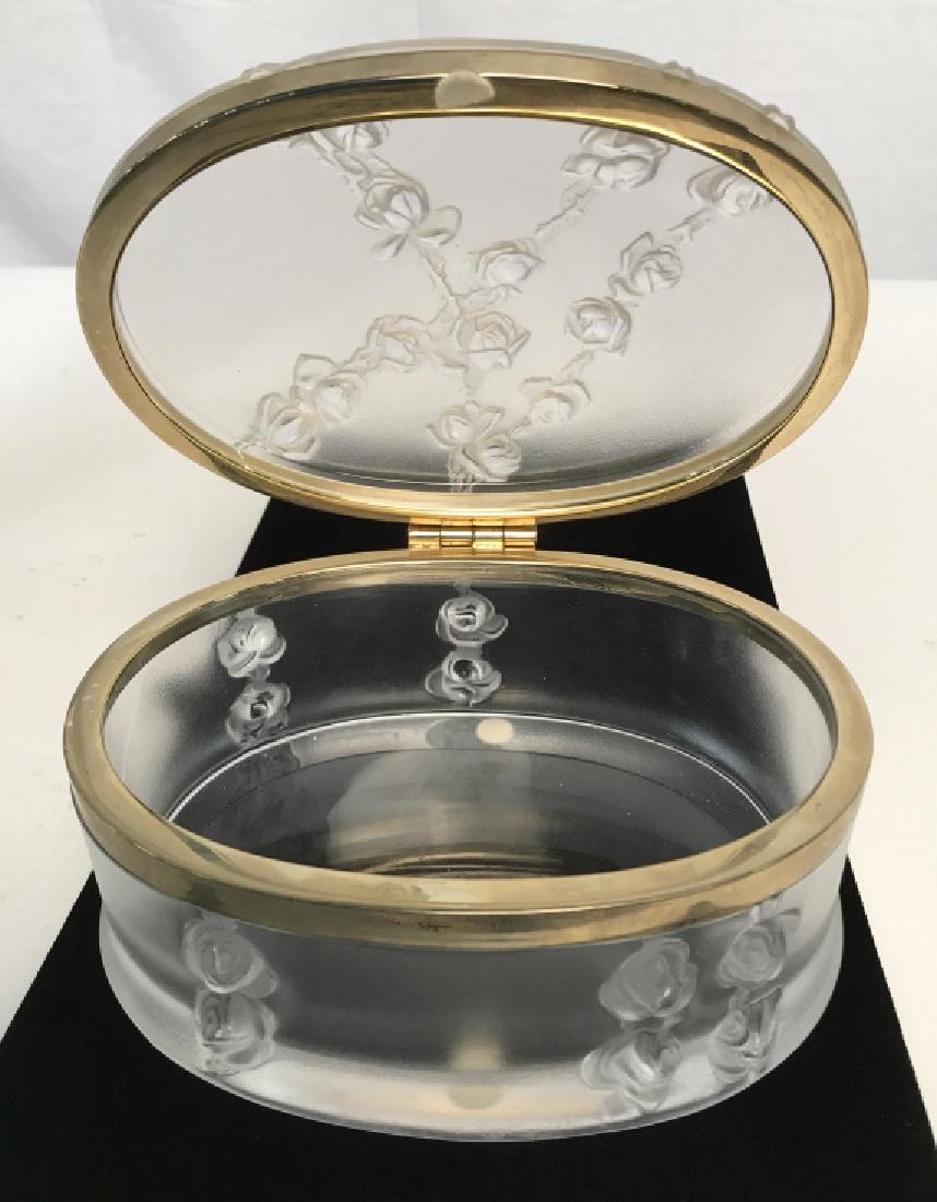 Lalique French Art Glass Lidded Trinket Box (1 of 10)