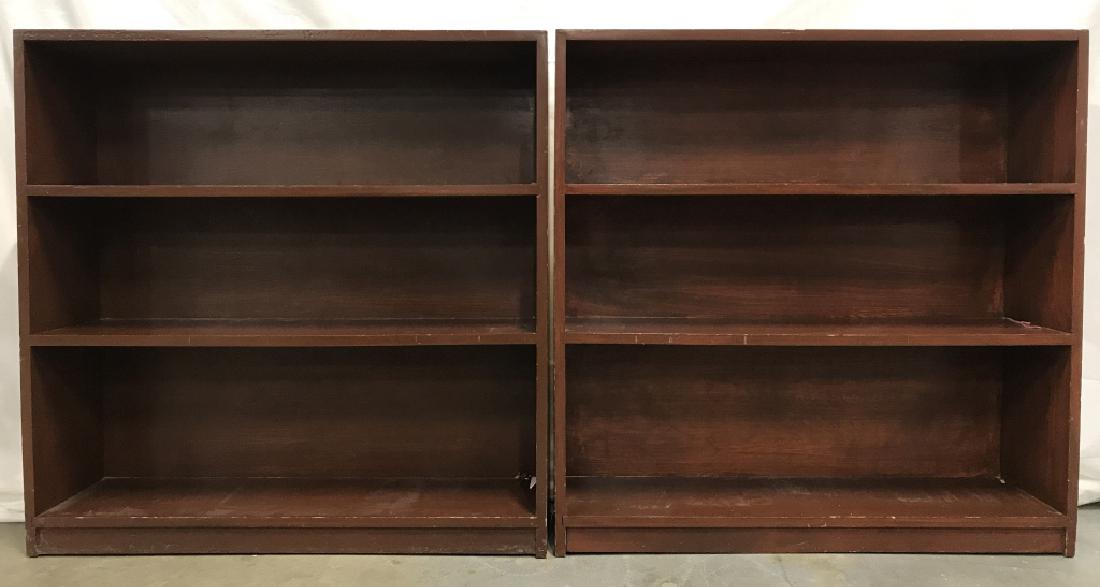 Pair Vintage Wooden Bookshelves (1 of 8)