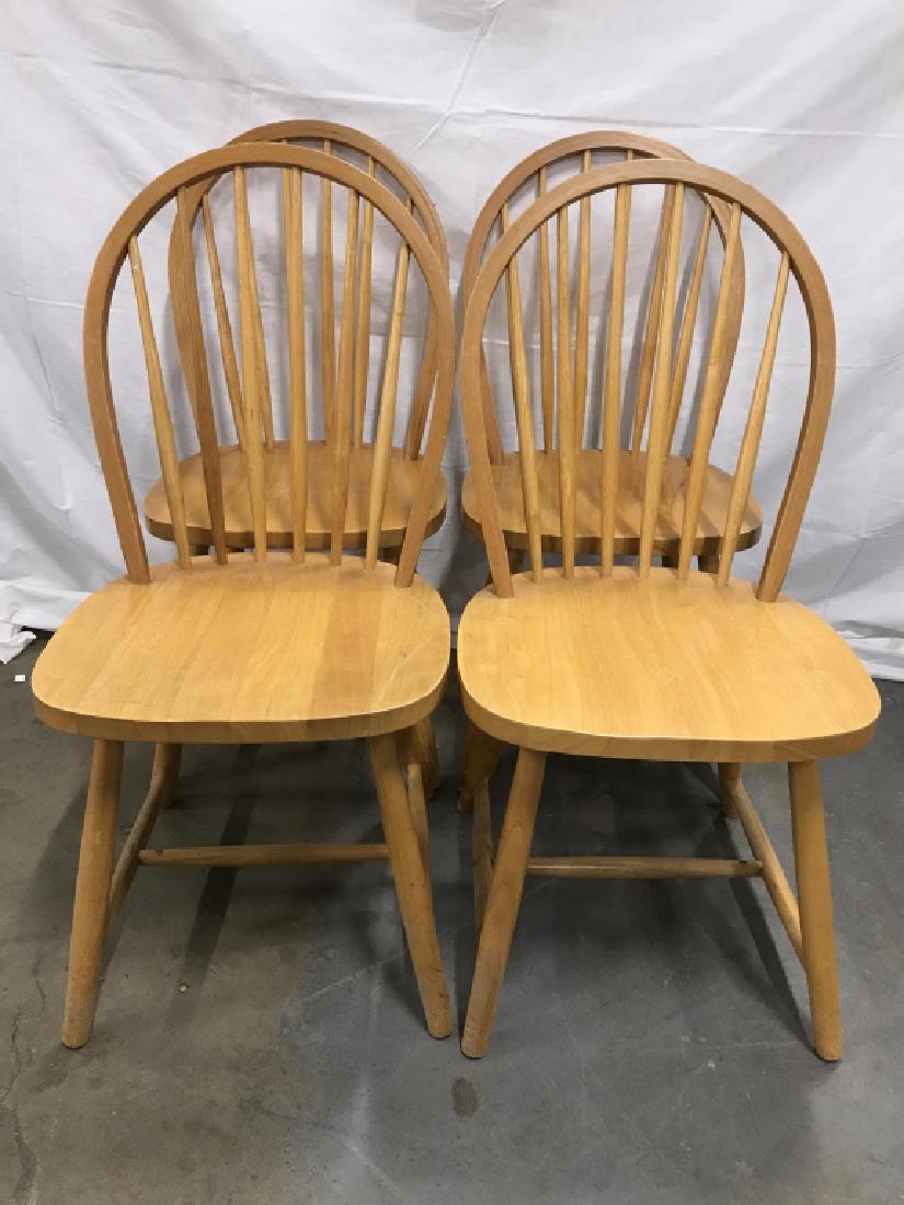 Lot 4 Wooden Spindle Back Chairs (1 of 8)