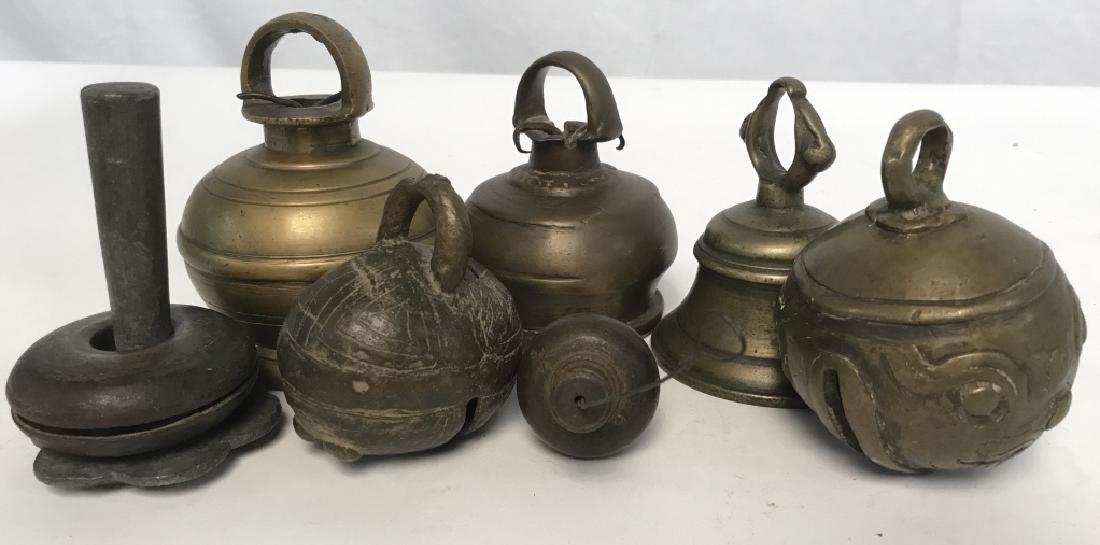 Group Lot of Asian Brass Bells (1 of 13)