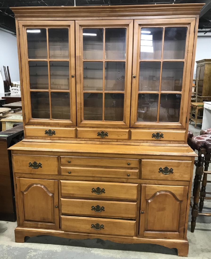 Vintage Wooden China Hutch