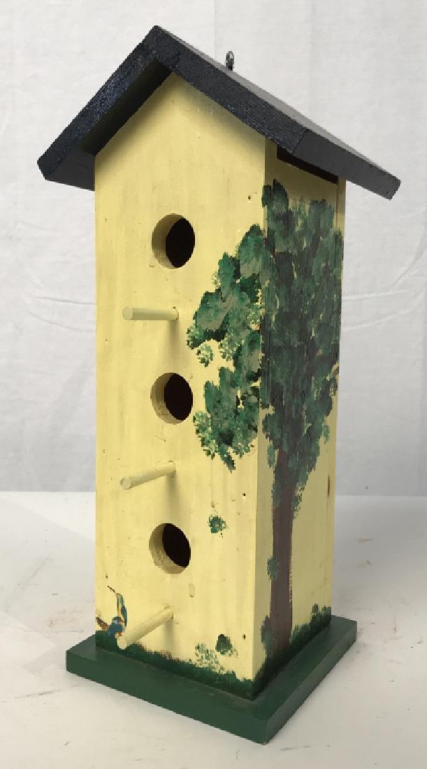 Tall Vintage Hand-painted Wooden Birdhouse (1 of 10)