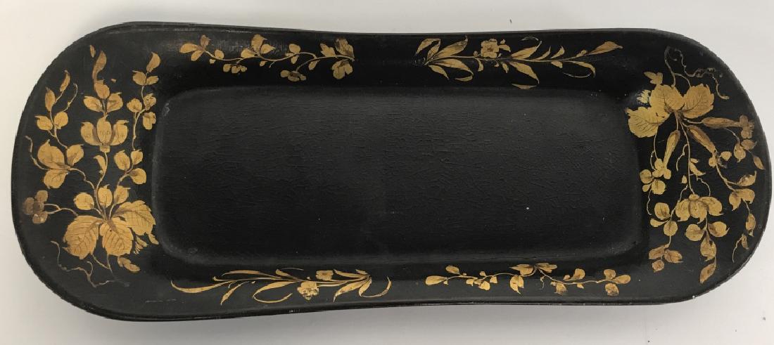 Black and Gold Tone Composite Trinket Dish (1 of 6)