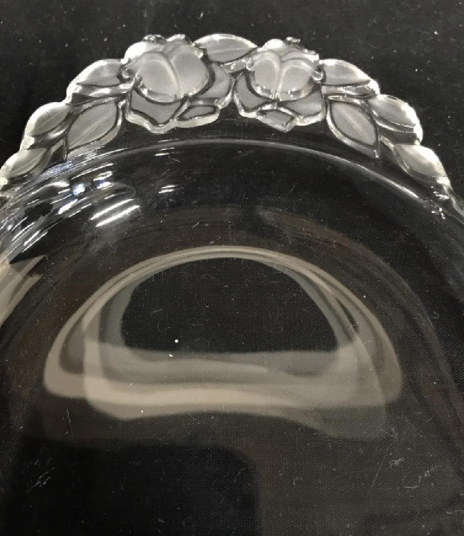Glass Serving Dish W Frosted Glass Details (1 of 8)