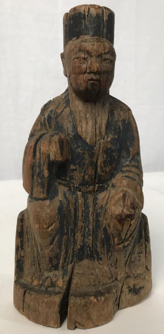 Vintage Asian Wooden Figure Of Monk (1 of 7)