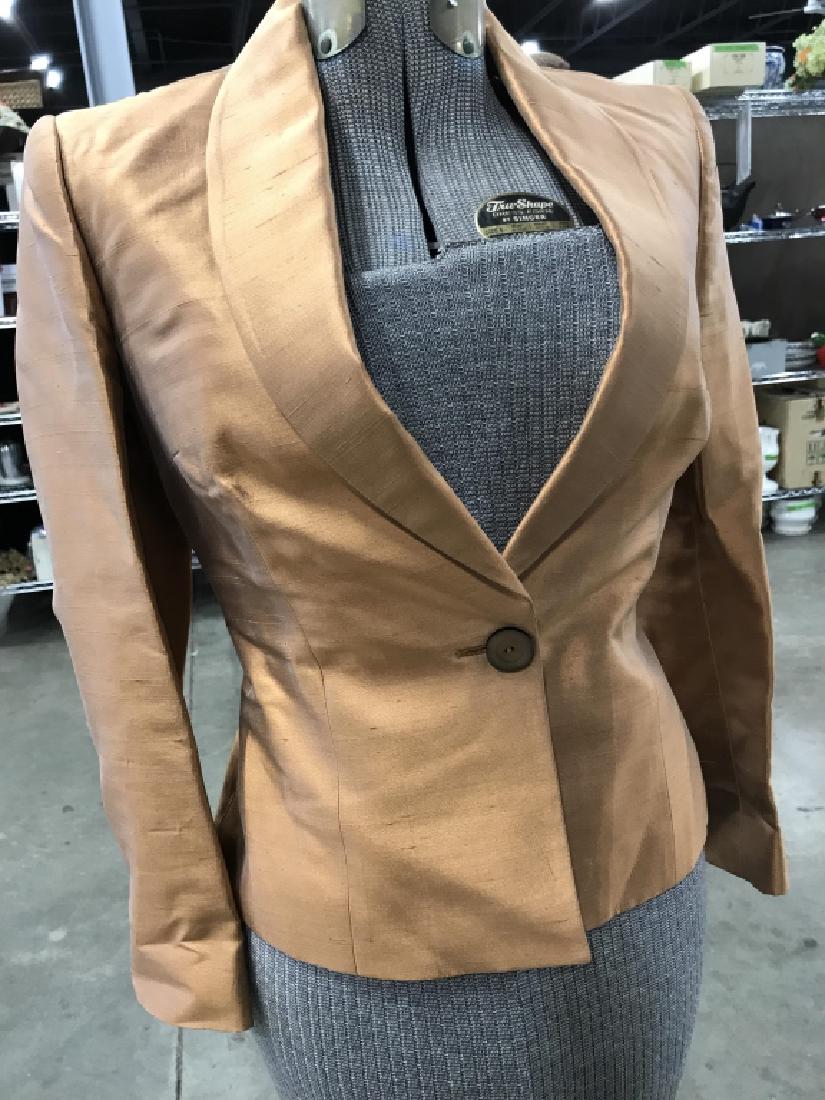 Ladies Rusty Orange Silk Fitted Jacket, Italy (1 of 6)