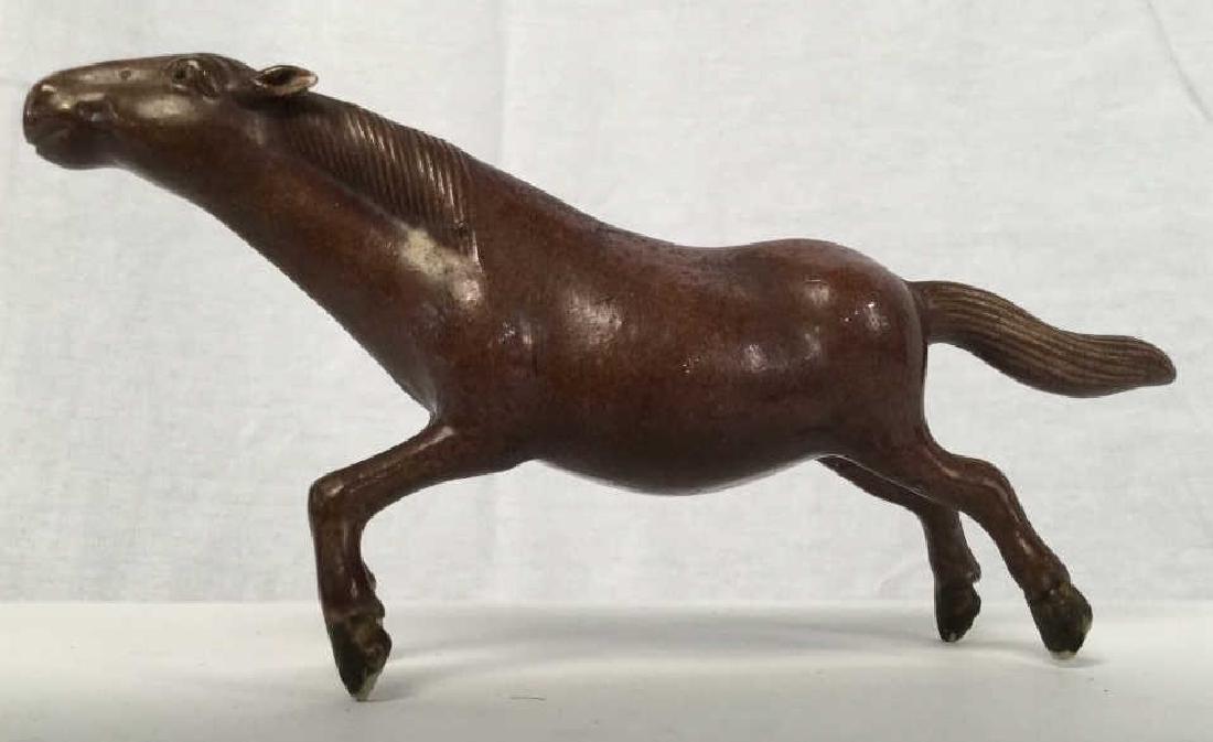 Ceramic Primitive Running Horse Figurine (1 of 9)