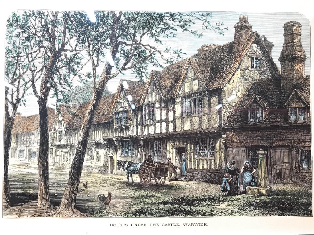 HOUSES UNDER THE CASTLE WARWICK Framed Print (1 of 7)