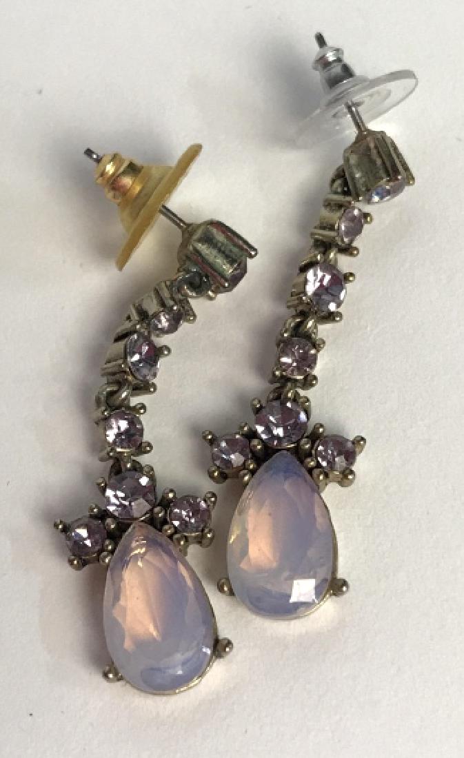Monet Opalescent Lavender Tone Rhinestone Earrings (1 of 7)