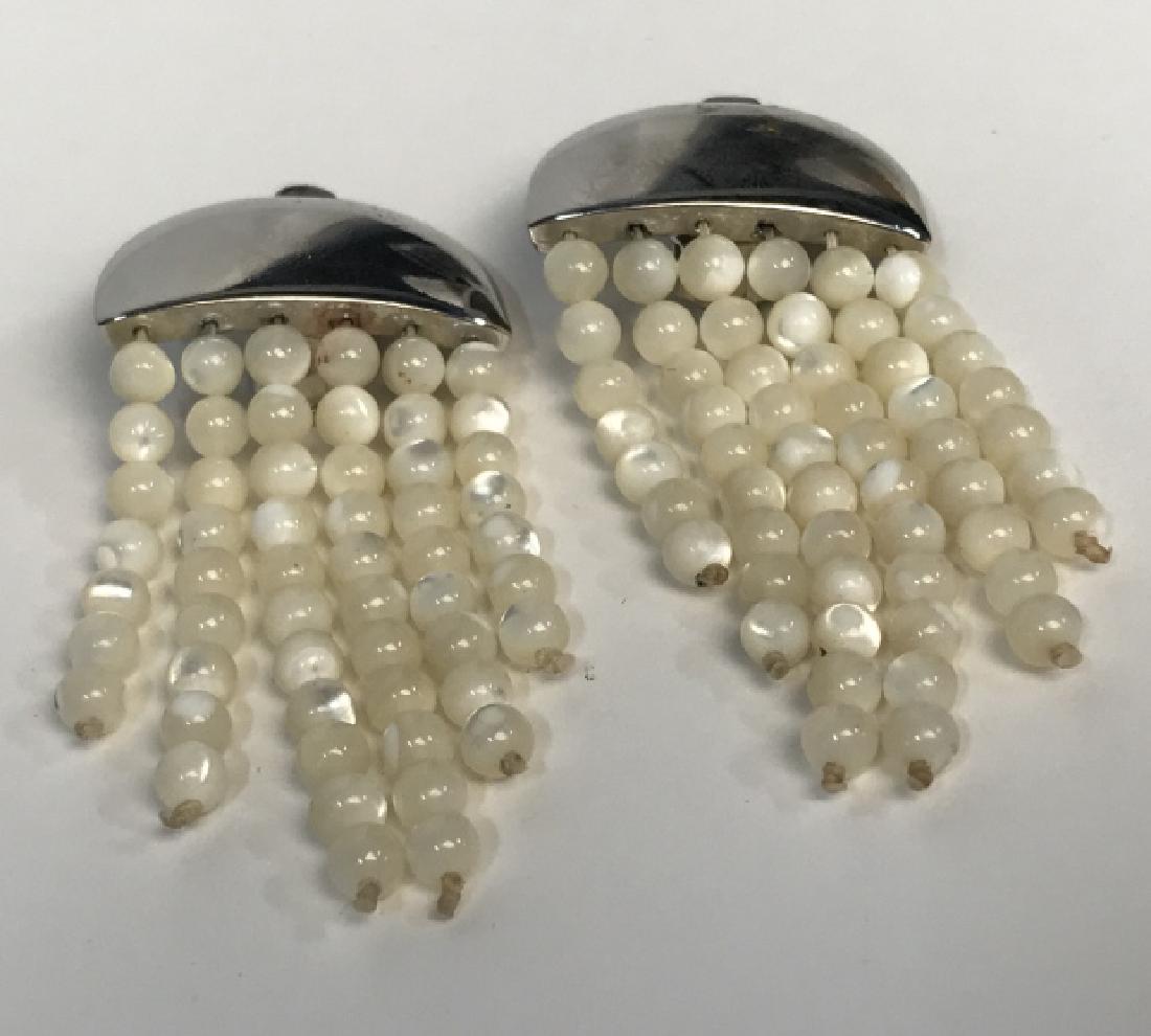 Pair of Pearlescent Bead Waterfall Ear Clips (1 of 9)