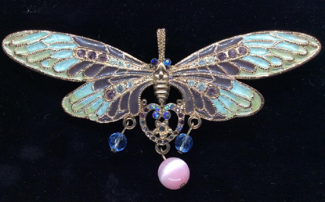 Vintage Enameled Butterfly Brooch/Pendant (1 of 8)