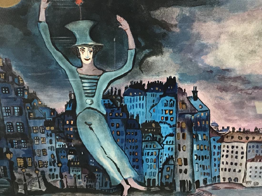 Signed Ltd. Edition MARCEL MARCEAU Lithograph: Signed and limited edition MARCEL MARCEAU lithograph. Hand signed by the artist in pencil below image, this lithograph is numbered 102 / 275. There appears to be a dedication, possibly reads ‘To Joa
