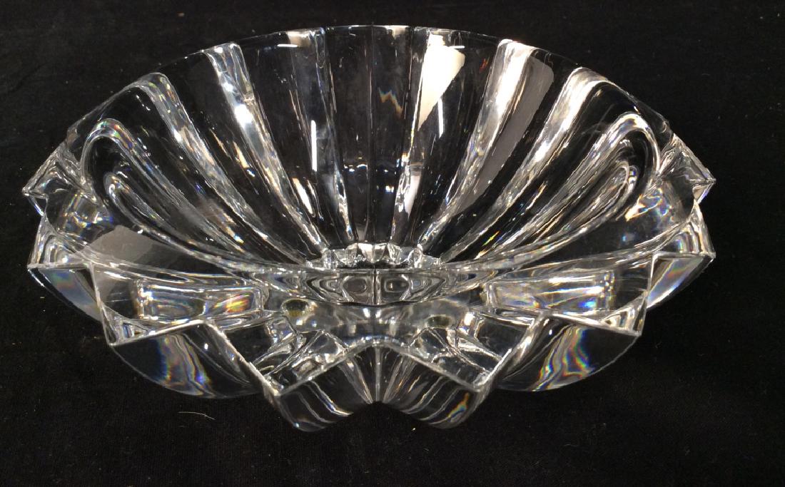 Orrefors Crystal Centerpiece Bowl: Orrefors Crystal Centerpiece Bowl, 3 in x 71/2in, good condition, Signed on underside, orrefors, EL4729-31, French Crystal, French Decorative Glassware, Decorative Crystal Tableware, Decorative Crysta
