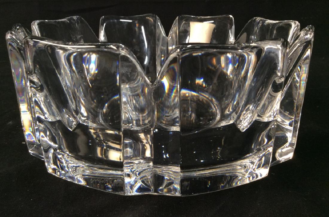 Orrefors Crystal Centerpiece Bowl: Orrefors Crystal Centerpiece Bowl, 4 in x 7in, good condition, Signed on underside, orrefors, Laeb Hegstrom, French Crystal, French Decorative Glassware, Decorative Crystal Tableware, Decorative Cryst