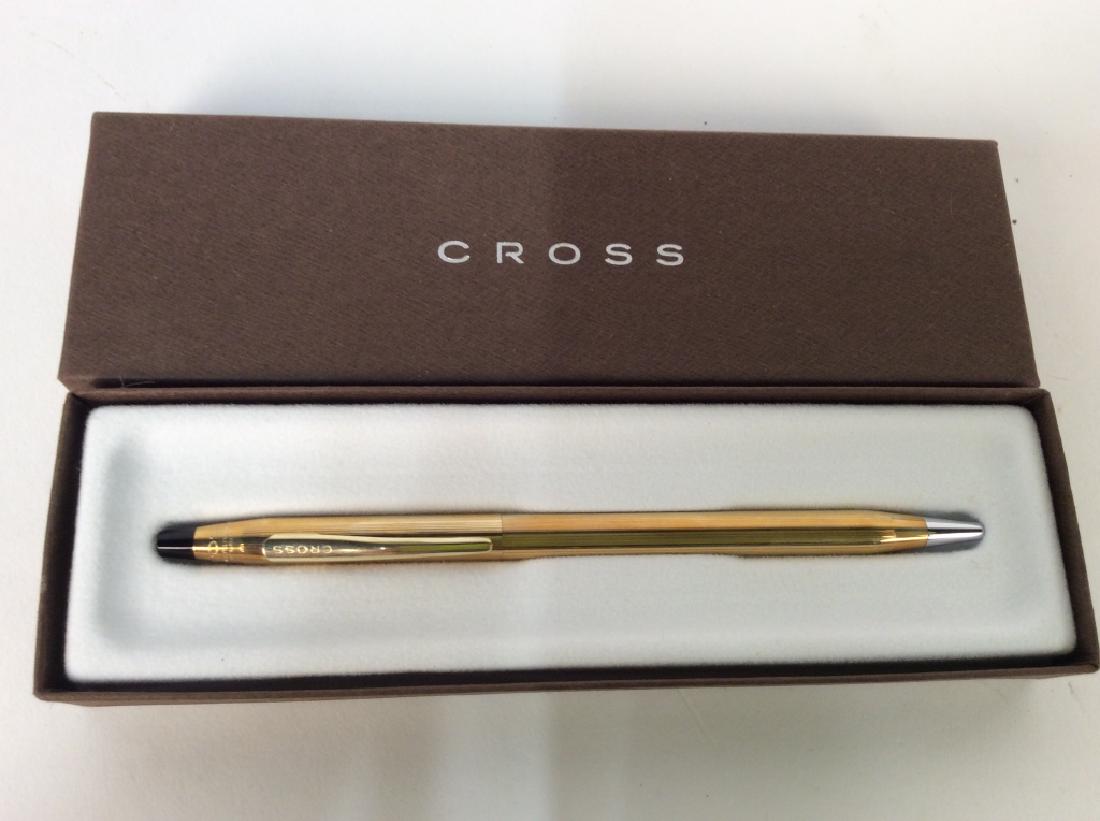 10k Gold Filled Cross Ball Point Pen: 10k Gold Filled Cross Ball Point Pen, boxed, good condition, marked on casing, warranty included, Writing Instruments, Desktop Utensils, Mark Cross Pens, Ball Point Pens, 10k gold filled Accessories,