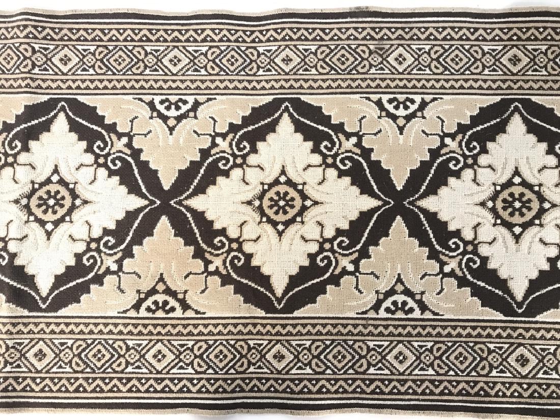 Handmade Woven Tapestry: Tapestry appears to be handmade. Contains tones of brown, beige, and cream. Has fringes at Edges. Measures approx 49 inches long 20 inches wide. Wall art, home decor, tapestry, throw , handcrafted, ha