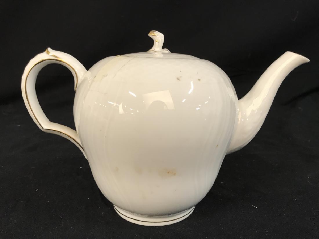 Royal Copenhagen Denmark Teapot: Royal Copenhagen Denmark Teapot, 10 inches 6 1/2 in, White with gold trim, good condition, marked on underside Royal Copenhagen Denmark, 21-1788, Danish Porcelain, Teapot, Ceramics, kitchenware, Table