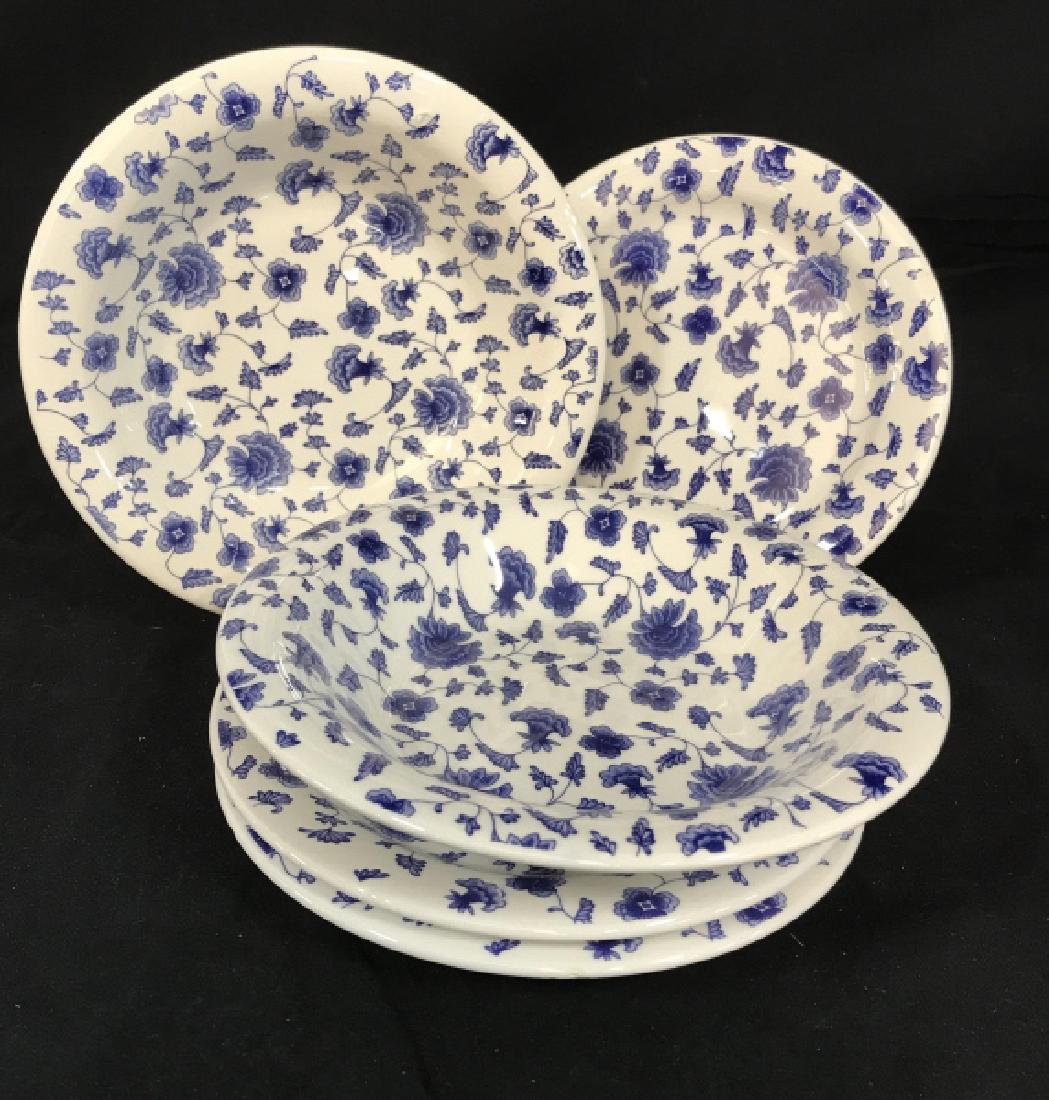 Set of handcrafted Italian Soup & Salad Tableware: Set of Handcrafted Italian 2 Soups & 3 Salad Tableware, each measures 8 in diameter, good condition, undersides marked Made in Italy, Pier One, Handcrafted, Italian Ceramics, Kitchenware, Tableware, 5