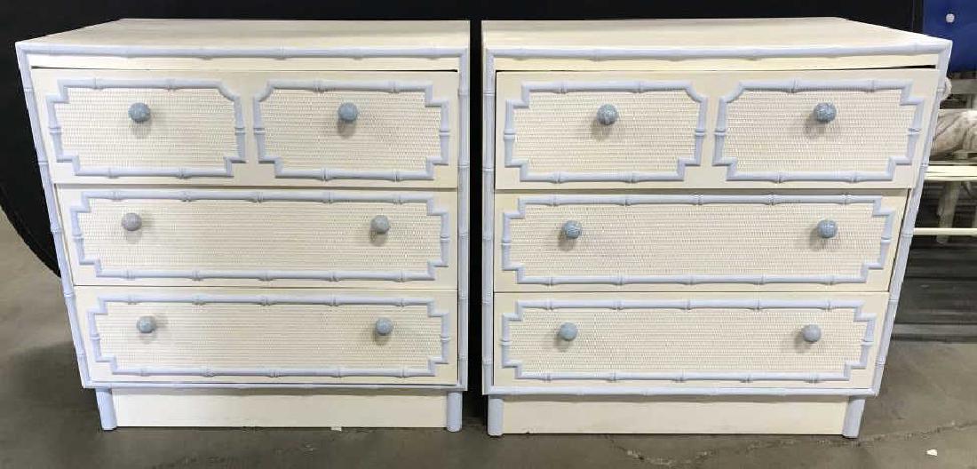 Lot 2 Vintage White Toned Wooden Dressers Mar 27 2019 The