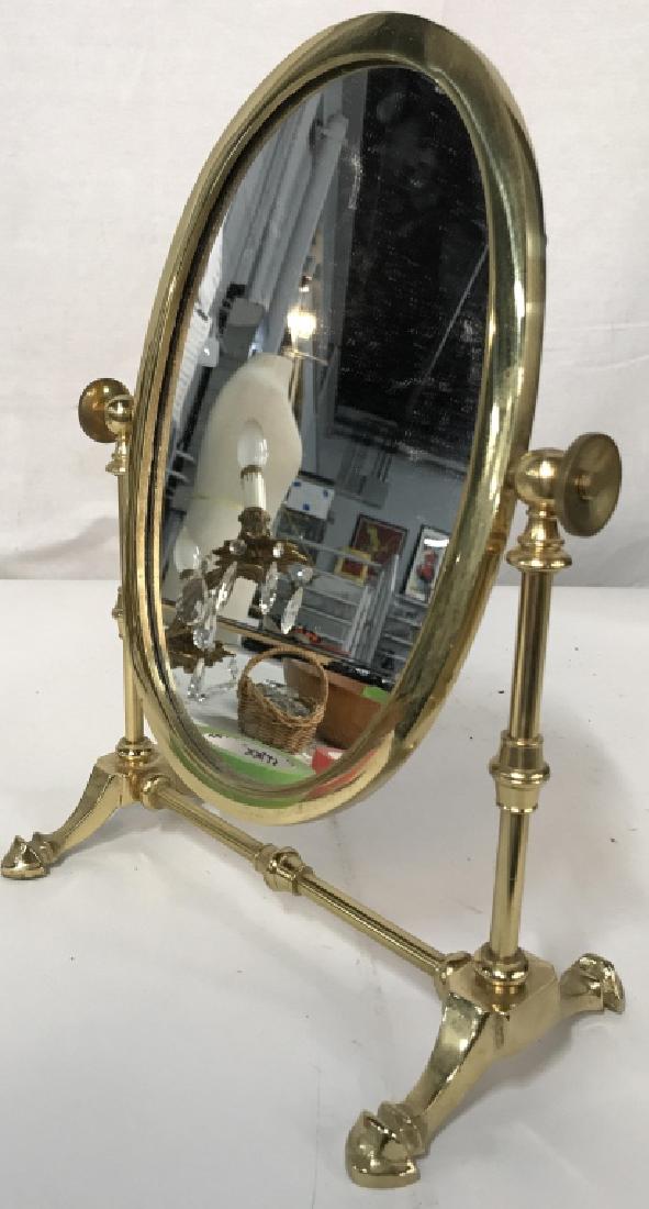 Brass oval Dresser Mirror,