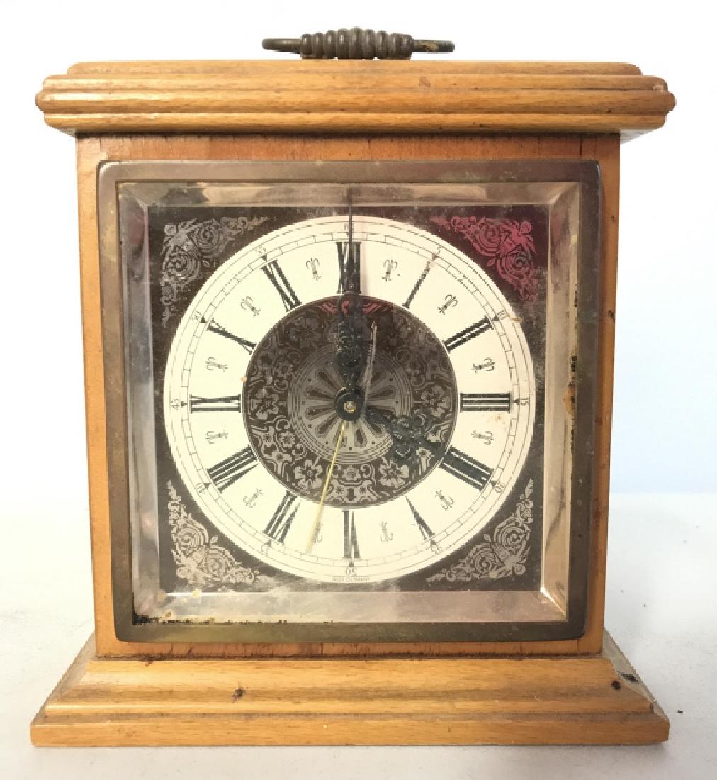 Vintage Wooden Desk Clock