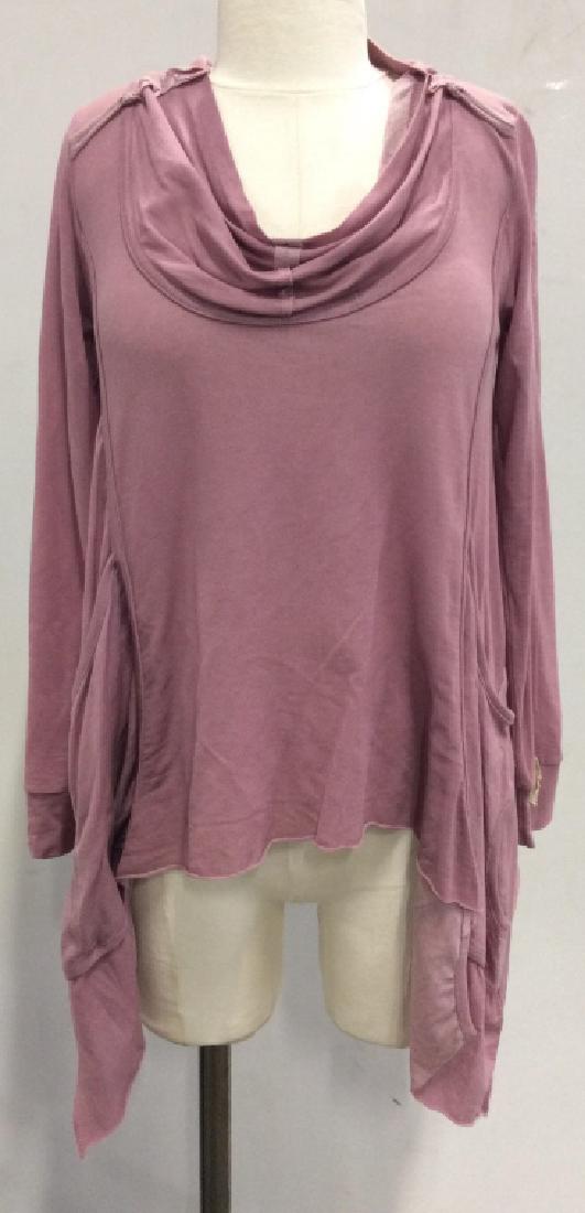 JUNUS COBAN Luxury Designer Tunic: JUNUS COBAN Luxury designer sweater tunic. Luxury Designer tunic, original label for couture designer JUNUS COBAN. Pink mauve in tone. New designer tunic, originally part of Miami Showroom Boutique, c