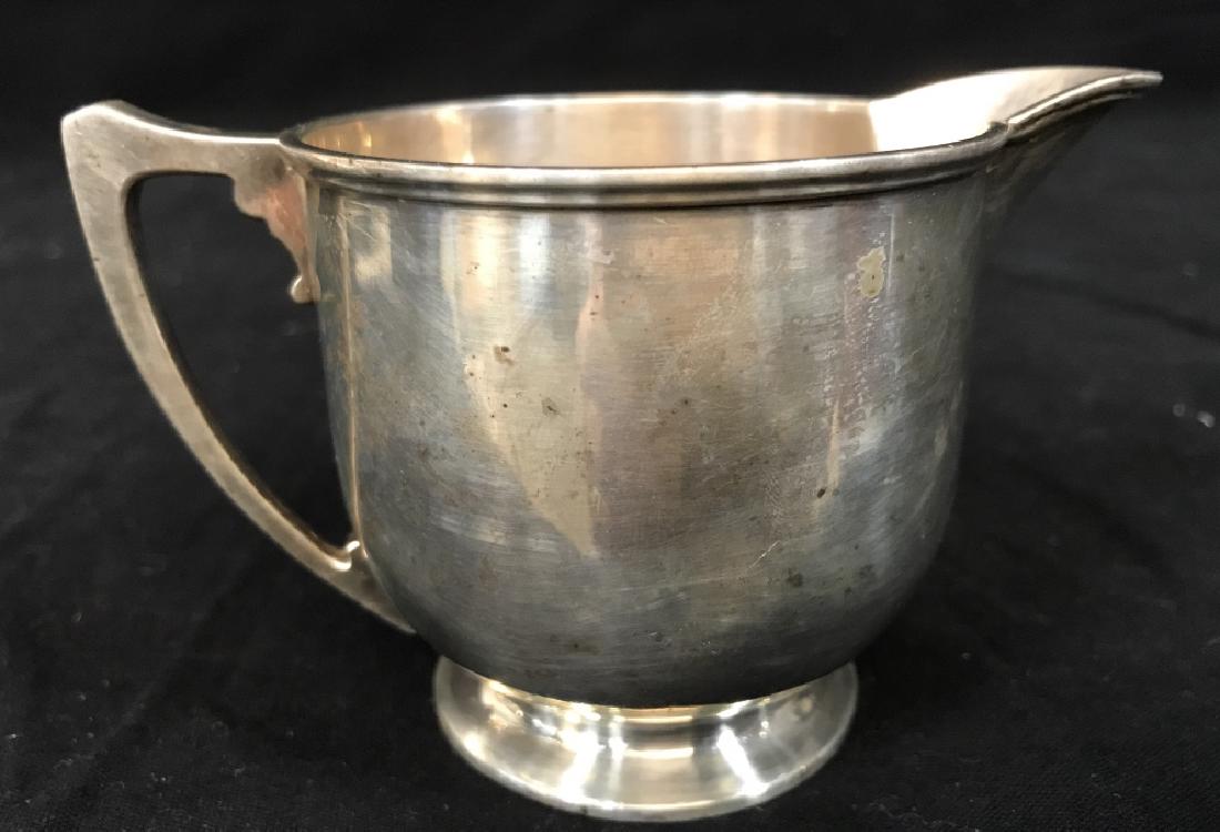 Vintage Sterling Silver Creamer: Vintage Sterling Silver Creamer, 3 in x 5 in, marked 925 Sterling 5, on underside, tarnished but good condition, sterling Silver Accessories, Silver Tableware, Kitchenware, Tea service Parts, Creamer,