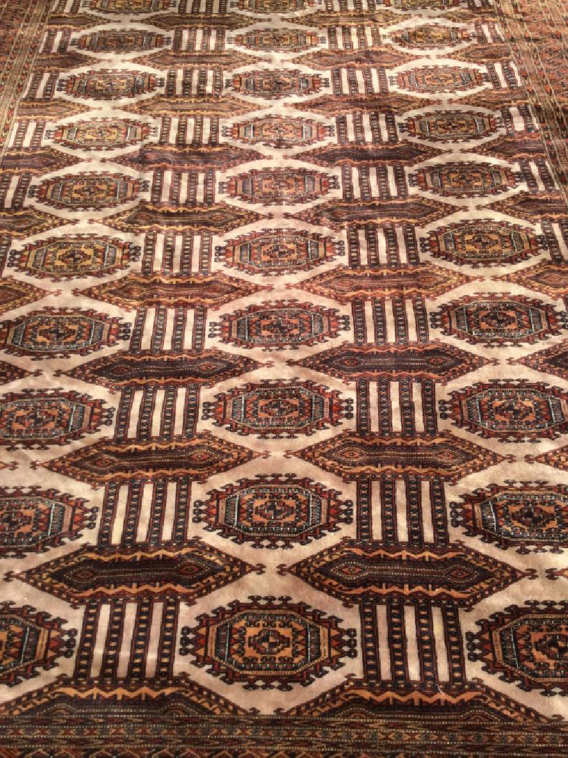 Handmade Oriental Rug: Piece has intricate geometric detail. Contains tones of red, black, beige & orange Measures approx 136 inches long 99 inches wide. Home decoration, home accessory, carpet area rug, geometric carpet 6