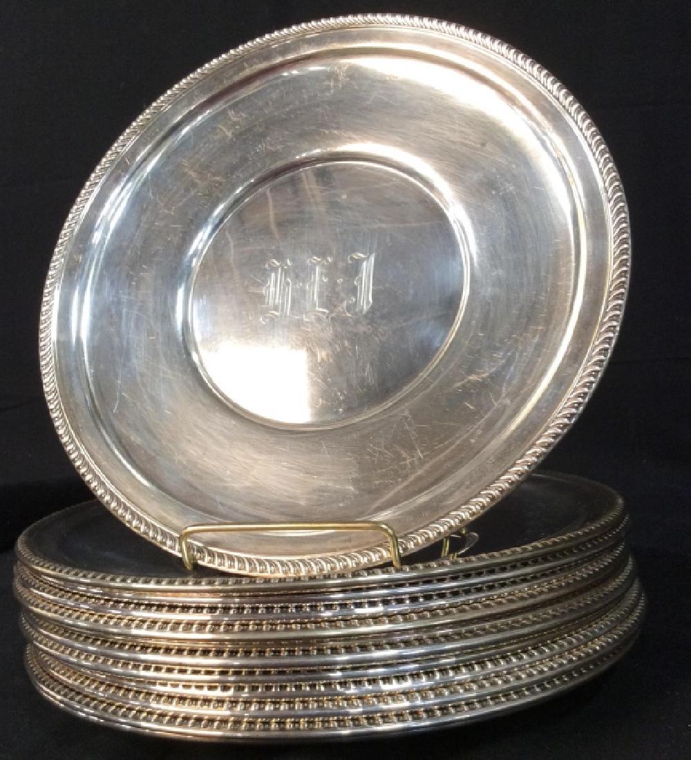 Set of 12 Sterling Silver Chargers