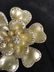 Old Celluloid Rhinestone Statement Brooch - 4