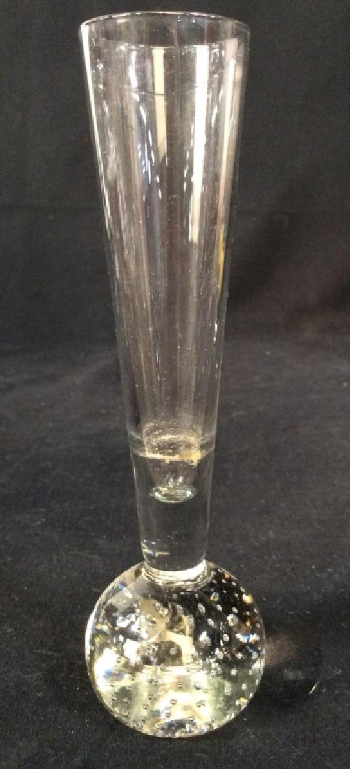 Crystal Glass Bud Vase: Crystal Glass Bud Vase, 6 in x 1 1/2 in, good condition, Weighted, Decorative Vases, Bud Vase, Crystal, Decorative Tableware, Kitchenware, Glassware, 5