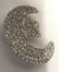 Rhinestone Moon Star Brooch Pin - 7
