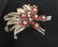 DUETTE Signed Red Rhinestone Brooch, Clip, Pendant - 5