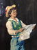 Pair of Signed Painted Wooden Art Panels - 6