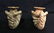 Set Vintage Cornucopia Style Candle Holders & Dish - 11