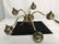 Brass Toned 5 Light Chandelier - 4