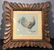 Rooster Print in Unique Carved Wood Frame