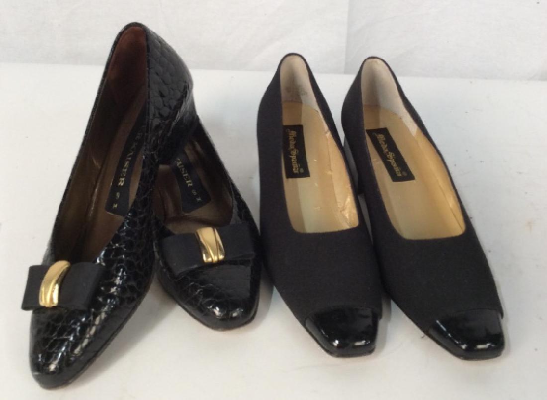 2 PRs Ladies Designer Shoes: Shoes, pumps, one marked for Moda Spana size 8.5, second pair in Pressed patent leather marked made in Germany, marked Peter Kaiser, size 9, fashion accessories, heels, shoes, wearable