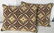 Pair Of Upholstered Pillows W Rolled Silk Welting