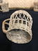 Set 9 Wicker Cup Holders And Serving Tray - 3