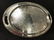 Oversized Silver Toned Serving Tray
