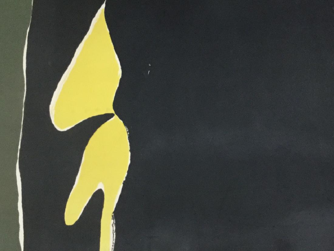 Signed ADJA YUNKERS A.P. Lithograph, c. 1966: Signed ADJA YUNKERS Artist’s Proof lithograph, c. 1966. Title of artwork is written in pen below image, reads ‘In Memoriam of the First Buddhist Monk who Immolated Himself in Saigon’ along with