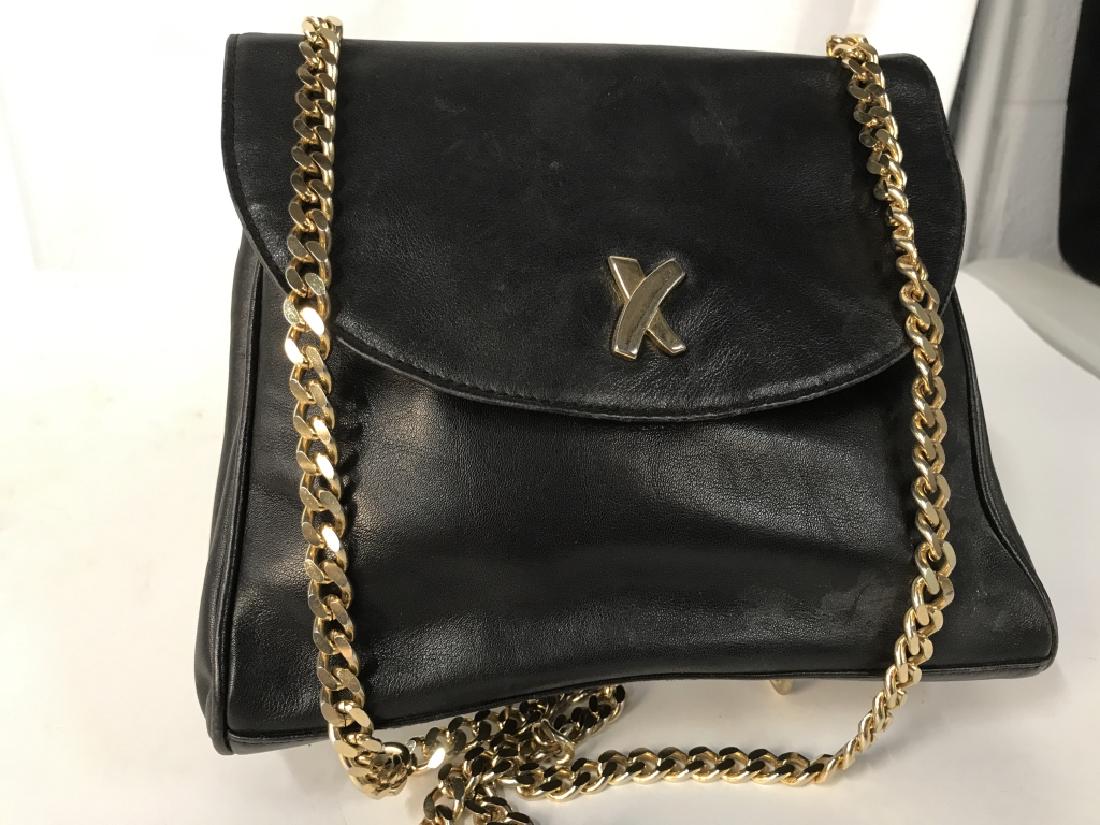 Paloma Picasso Calf Leather & Gold Chain Handbag: Paloma Picasso Calf Leather & Gold Chain Handbag, 8 in x 7 1/2 in, x 2 in, good condition, gold chain measures 20 in, Designer Handbags, Ladies Luxury Accessories, Paloma Picasso, Luxury Designer Fash