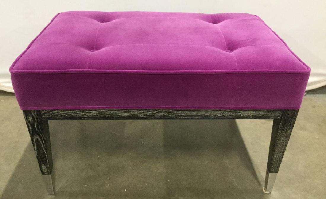 Channel Charcoal Velvet Bench With Brass Base Reviews Crate