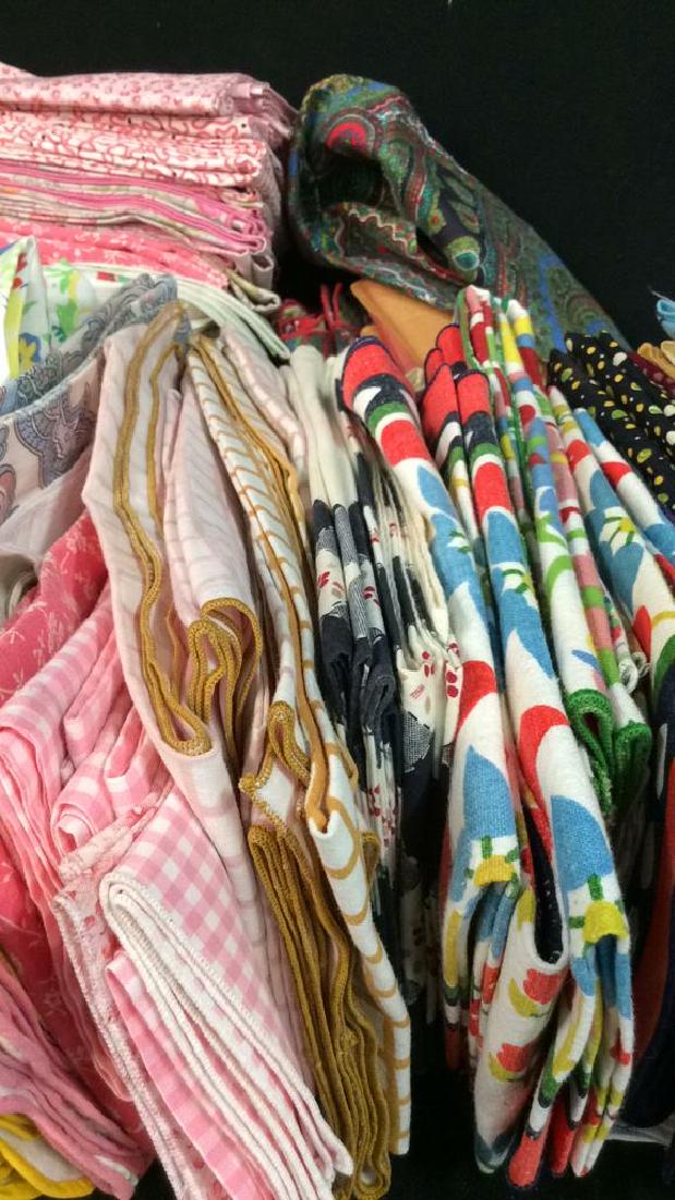 Group Lot Table Linens, Cloth Napkins: Group Lot Table Linens, Cloth Napkins Large lot of table linens included cloth napkins, Various sizes and wear, some tears, fading and discoloration. Linens, table linens, home accessory, craft lot, f